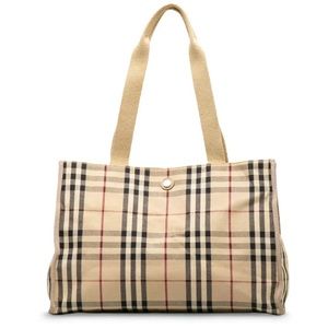 Burberry Pre-Loved Canvas Tote Bag